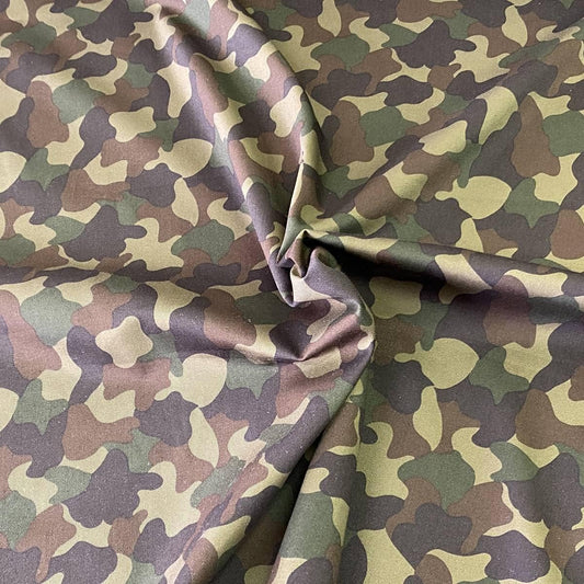 Fujin Club Made in Japan Twill Camouflage Print 100% Cotton (110cm Width 10m)