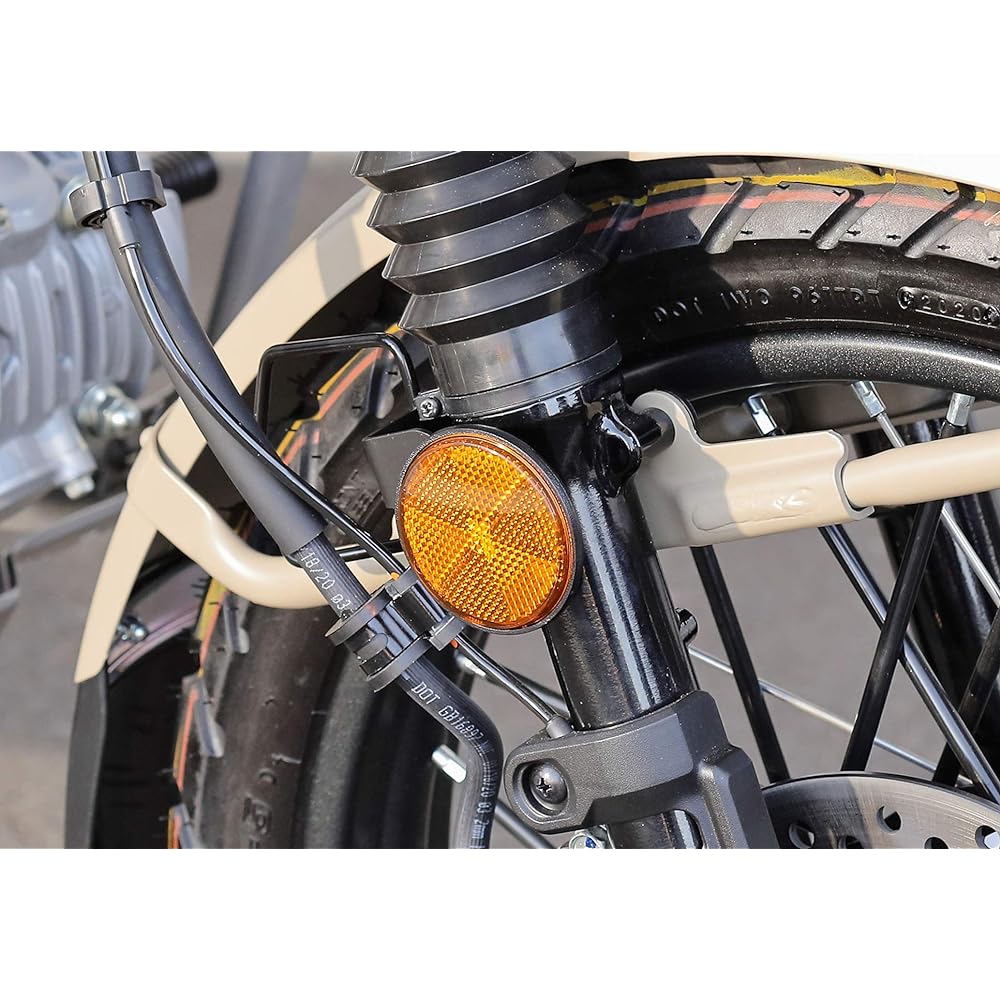 Kijima Motorcycle Stay Reflector Relocation Stay Left and Right Set for Front Steel Black Finish CT125 Hunter Cub (JA55/JA65) 305-2153