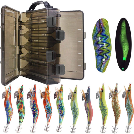 Squid Fishing Egi Eging Egi Set Squid Octopus Egi Lure Reversible Lure Case Included Bakutsuri 10 Colors Set of 10