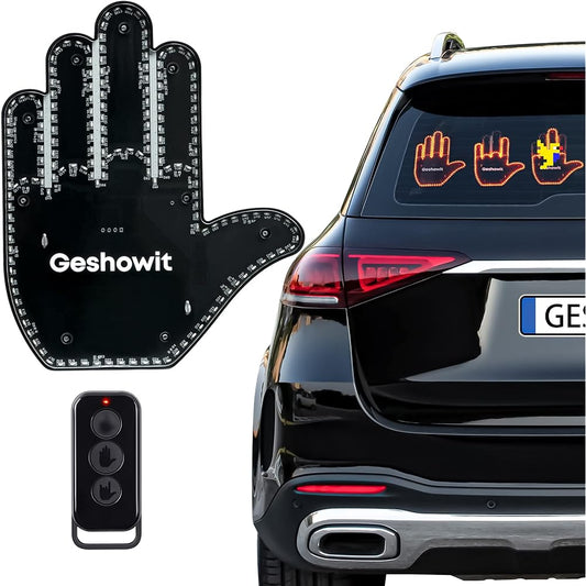 Car Accessories for Men, Fun Car Finger Light with Remote - Give The Love & Bird & Wave to Drivers - Ideal Gifted Car Accessories, Truck Accessories, Car Gadgets & Road Rage Signs for Men and Women