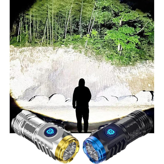 Mini Size High Strength Flashlight, Ultra Brightness, Flashlight, Disaster Prevention, Powerful, Small, Rechargeable, Large 20 Hours of Lighting, Waterproof, Dustproof, Handheld, Zoom Adjustable, LED,