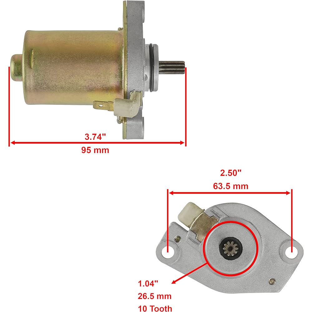 Caltric New Starter ETON ATV Scooter 50 50cc compatible