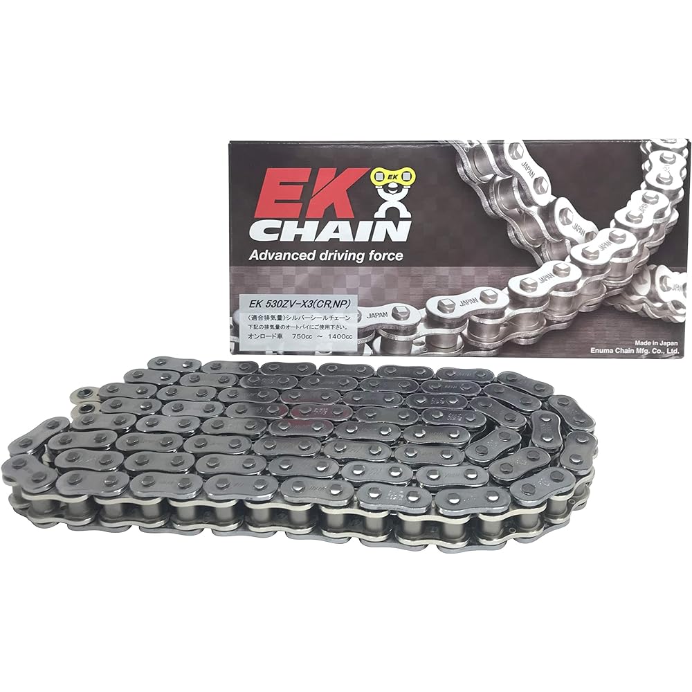 EK NX Ring Seal Chain 530ZV-X3 Silver 116L [Caulking Joint]