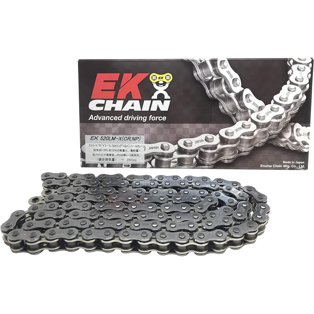 EK NX Ring Seal Chain 520LM-X Silver 110L [Caulking Joint]