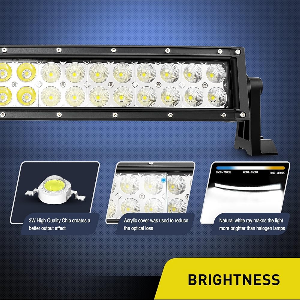 Nilight LED Light Bar 52 Inch 300W Curved LED Work Light Spot Flood Combo Driving Light Fog Lamp LED Off-Road Light Track 4x4 Tundra Chevrolet, 2 Year Warranty