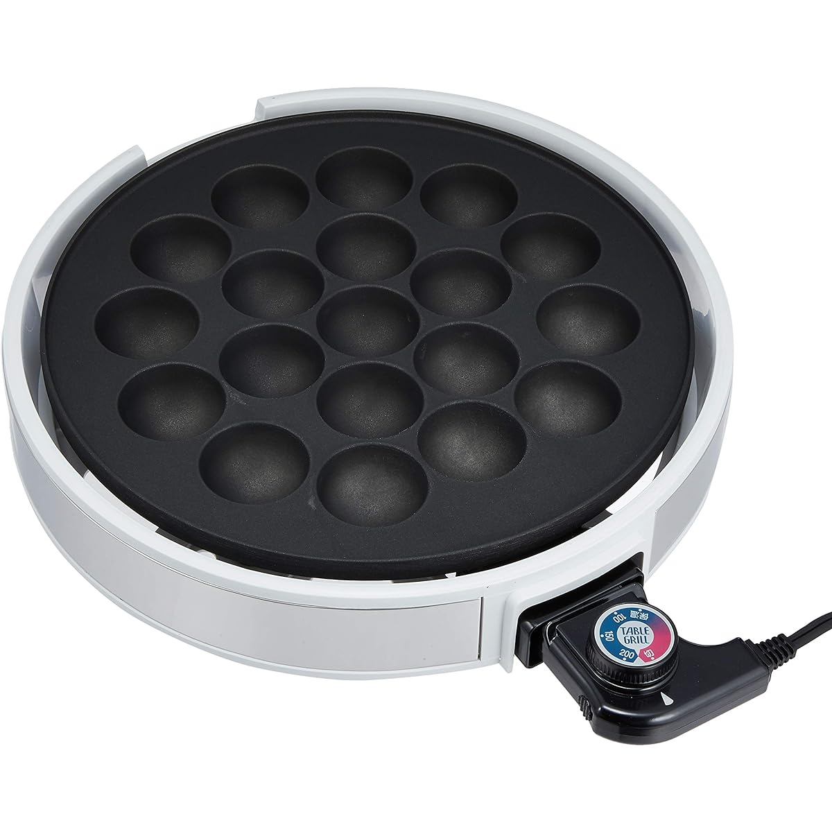 Nishiyama Maruyama Grat Electric Takoyaki Plate 19 Holes GR-47TP White