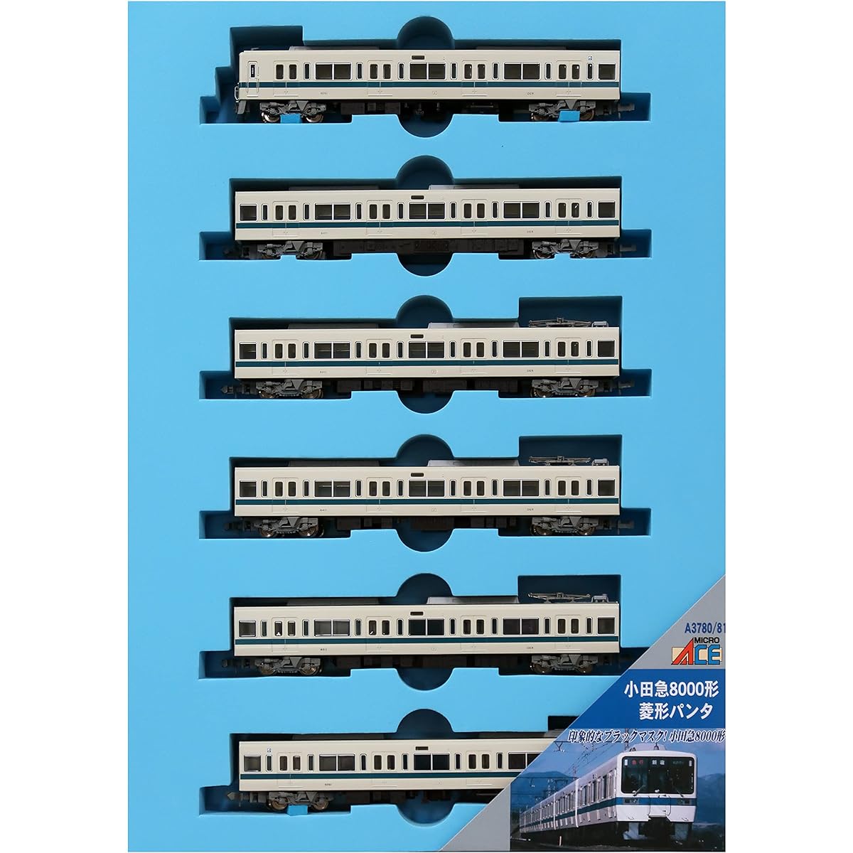 Micro Ace N Gauge Odakyu 8000 Type Diamond Pantograph 6-Car Set A3780 Railway Model Train