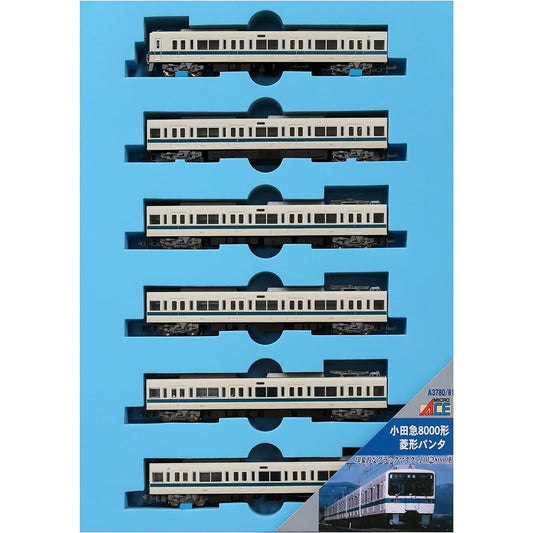 Micro Ace N Gauge Odakyu 8000 Type Diamond Pantograph 6-Car Set A3780 Railway Model Train