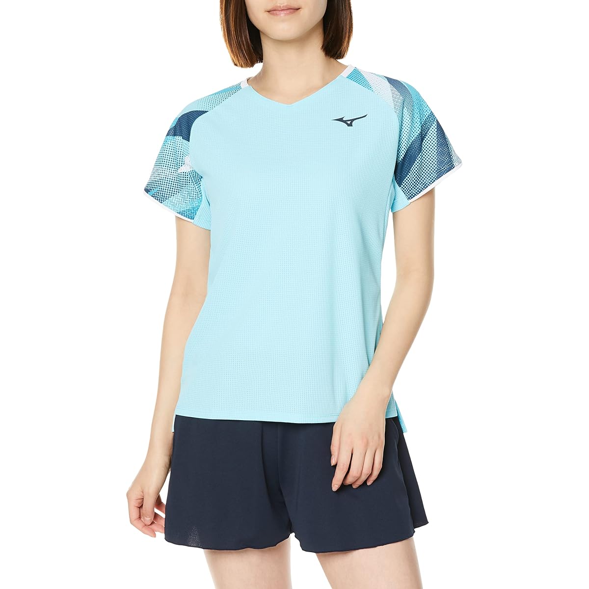 Mizuno 72MAA201 Women's Badminton Wear Dry Aeroflow Game Shirt Short Sleeve Highly Ventilated Easy to Move