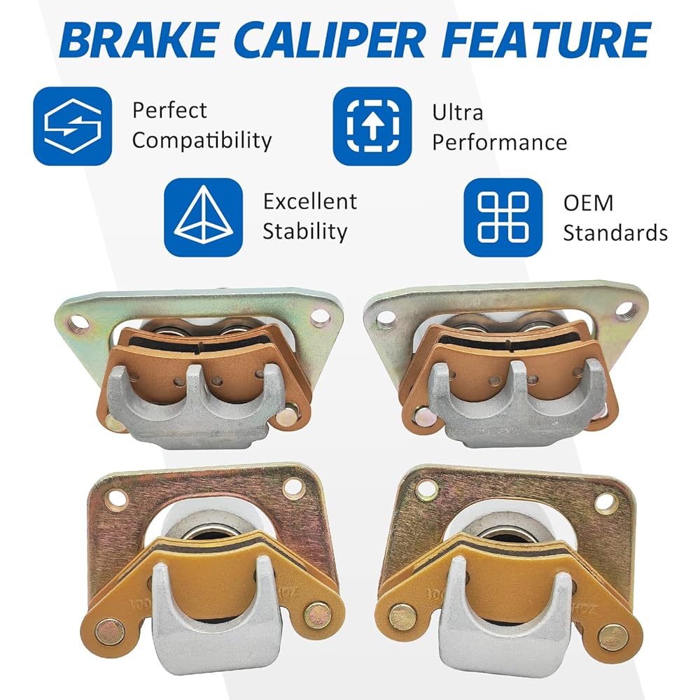 M MATI Frontoria left and right brake calipers All 4 Polaris Side by Side RZR 800 2008-2014 RZR S 800 2009-2014 1911530 1911545 1911545