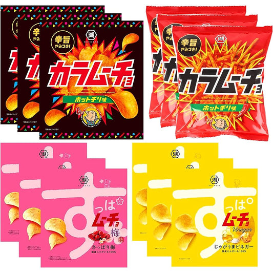 Koikeya Mucho series 4 types, total 12 bags