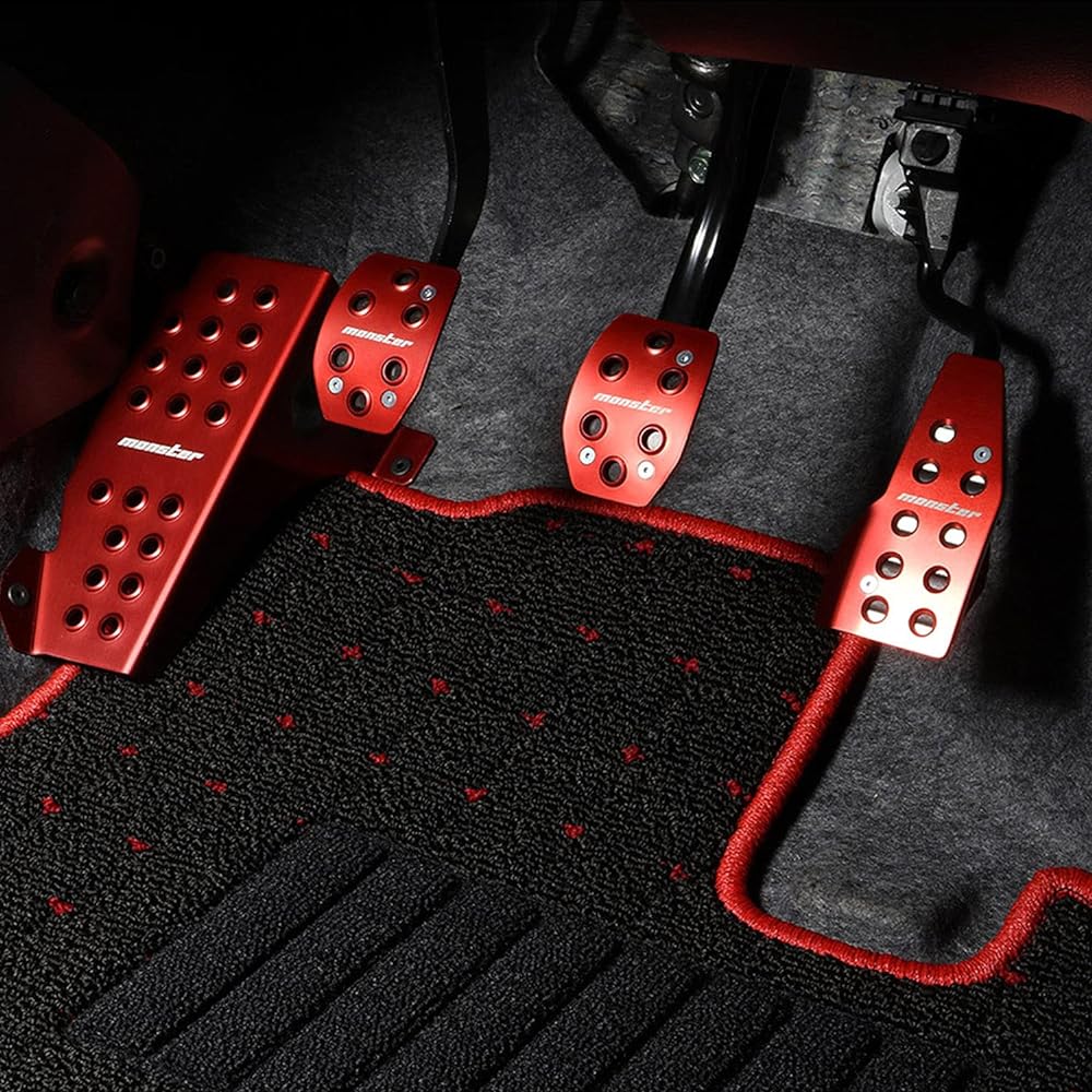 MONSTER SPORT Sports Driving Pedal Cover/Red Anodized Alto Works HA36S Hustler MR31S Wagon R MH34S MT Interior/849520-7200M