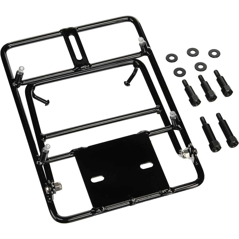 Kijima Motorcycle Bike Parts Front Carrier Scooter Universal Type 3 Point Stop Foldable Maximum Loading Capacity 3kg Steel Black Finish Universal HONDA 210-2764