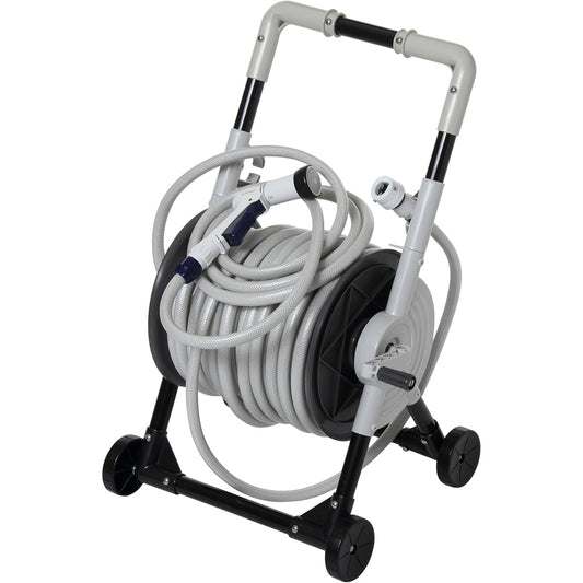 Iris Ohyama Hose Reel Carrying Hose Reel 50M Gray Watering Car Wash Cleaning