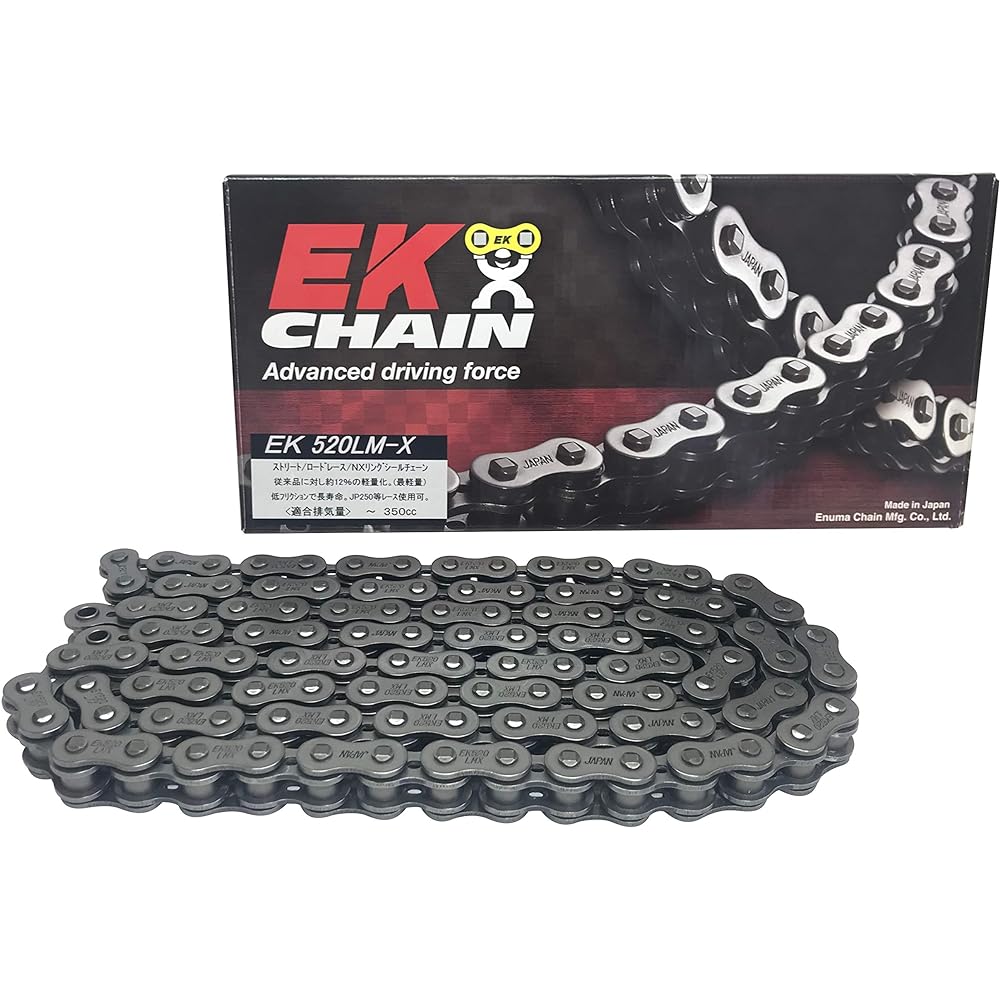 EK NX Ring Seal Chain 520LM-X Steel 108L [Semi-Press Clip Joint]