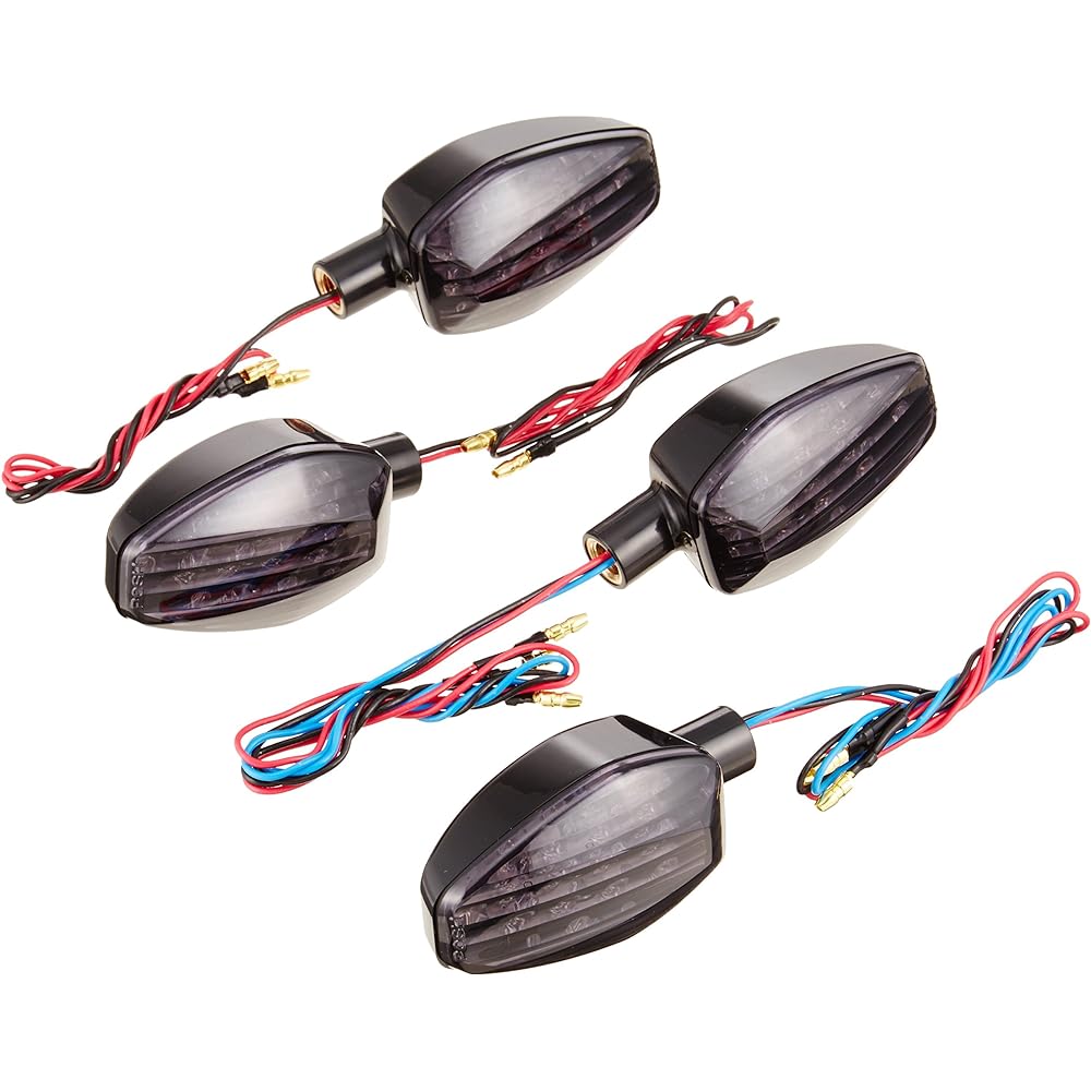 POSH Motorcycle Supplies Motorcycle LED Turn Signal Model Kit GROM /MSX125 Black Body/Smoke Lens Lightweight LED Turn Signal 059453-06