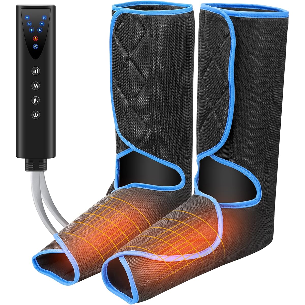 [Convenient Wearable Type] Foot Care, Calf, Toe Air Pressure, Sole Warming Function, 3 Modes & 3 Levels of Intensity, Rechargeable, 15 Minute Auto Off, Remote Control Included, Wearable Type