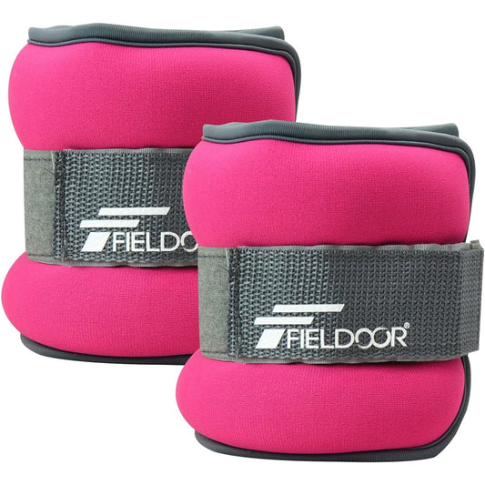 FIELDOOR Soft Ankle Wrist Weight 2kg Set of 2 Pink