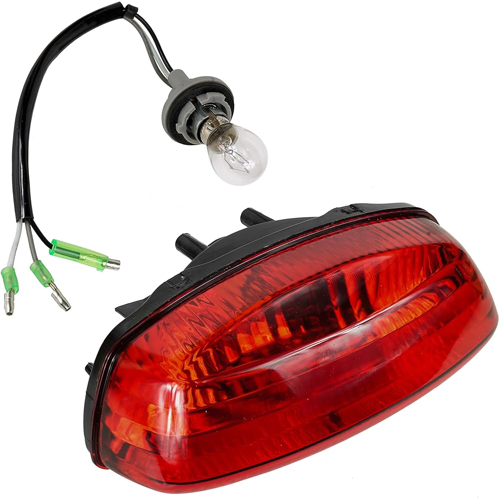 Caltric Tail Light Assembly with Bulb Compatible with Suzuki Eiger LT-F400 LT-F400F LT-A400 LT-A400F 2002-2007 | Vinson LT-A500F 2002-2007 | QuadSport LT-Z400 LT-Z400Z 2000Z 2000 March 24, 2000