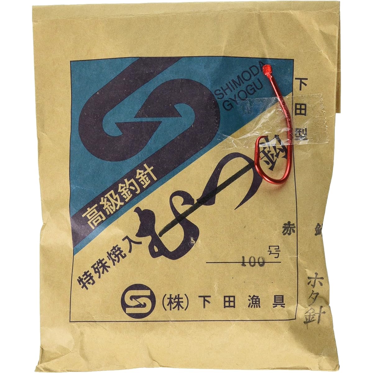 Shimoda Fishing Gear HP Scallop Needle Red Plated 100 Pieces