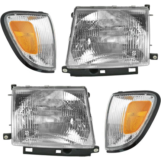 1A Auto headlight corner Light lamp LH RH left and right kit 4 pieces set 98-00 for tacoma 4X4