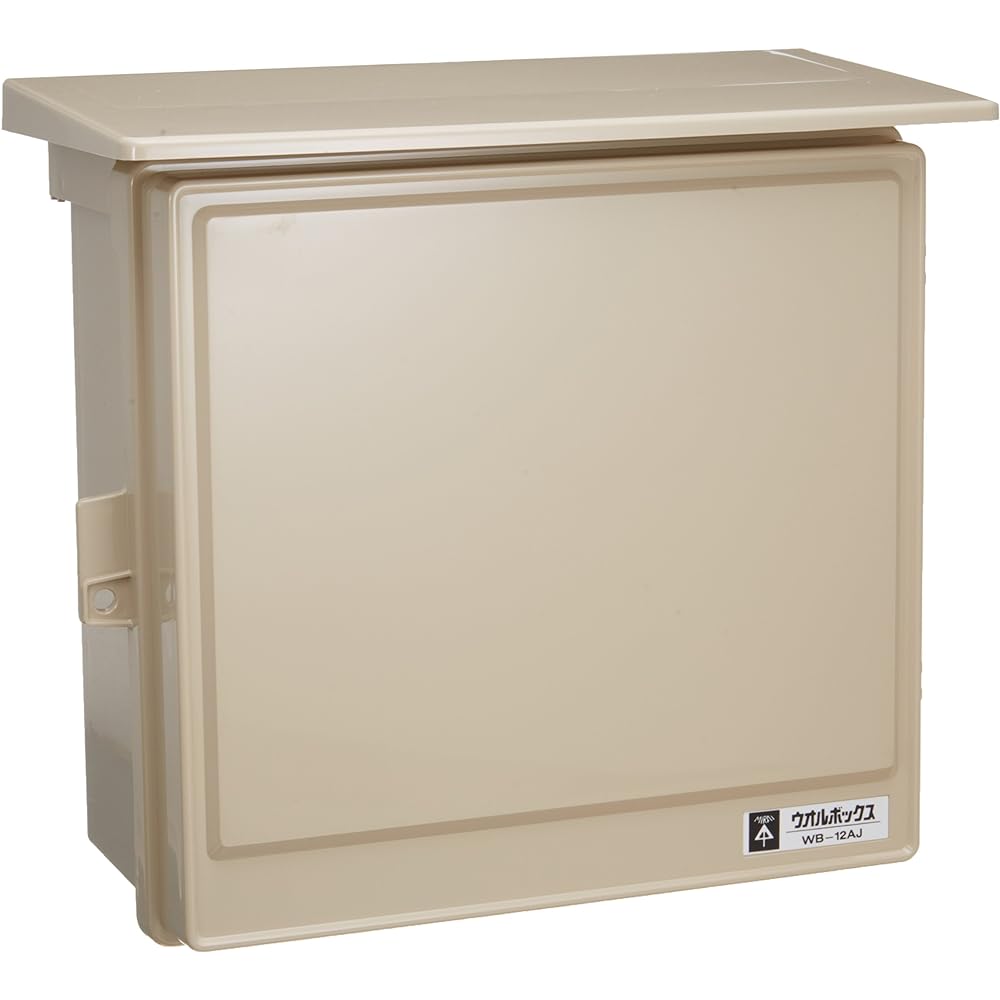 Mirai Kogyo Wall Box with Roof/Horizontal Type Effective Fukasa 106 Beige 1 Piece WB-12AJ
