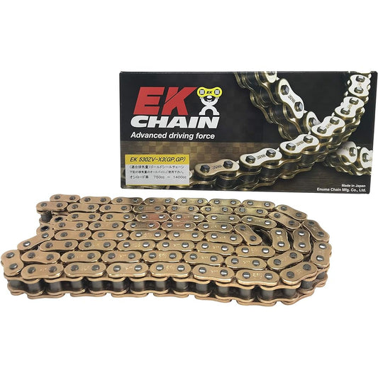 EK 530ZV-X3 NX Ring Seal Chain, Riveted Joints, golden