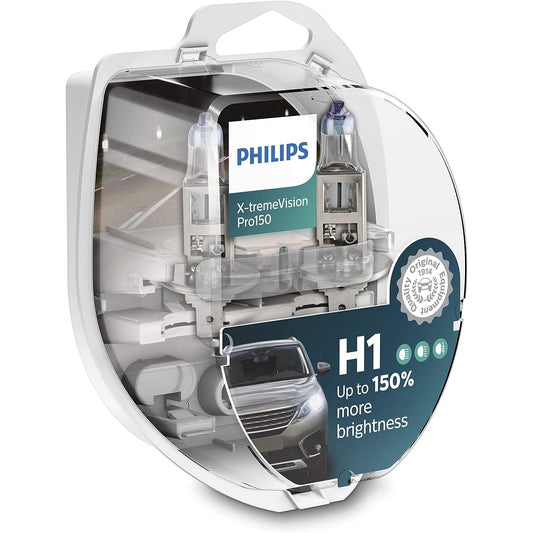 PHILIPS X-TREMEVISION PRO150 H1 Headlight bulbs for cars +150% 2 pieces