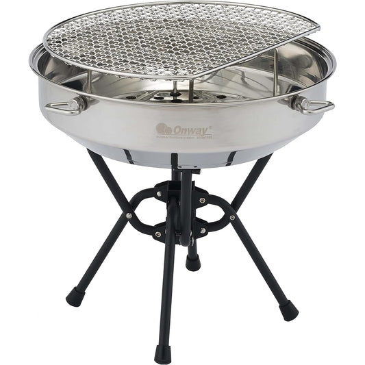 onway TAKIBI Grill OW-4545-BLK Easy to set up circular grill set with storage bag Convenient for outdoor camping cooking