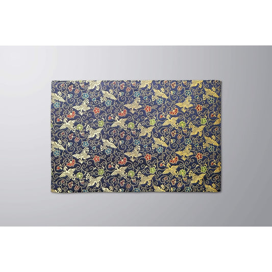 Kyoto Buddhist Altar Isemura Phoenix Pattern Sutra Desk Hanging Sutra Desk Rug Brocade Rug Flame Retardant… (No. 25, Navy)