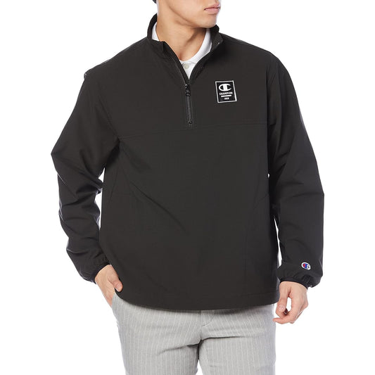 [Champion] Jacket, Breathable, Water Repellent, Stretch, One Point Logo, Back Print, Half Zip Jacket, Golf C3-VG604 Men's