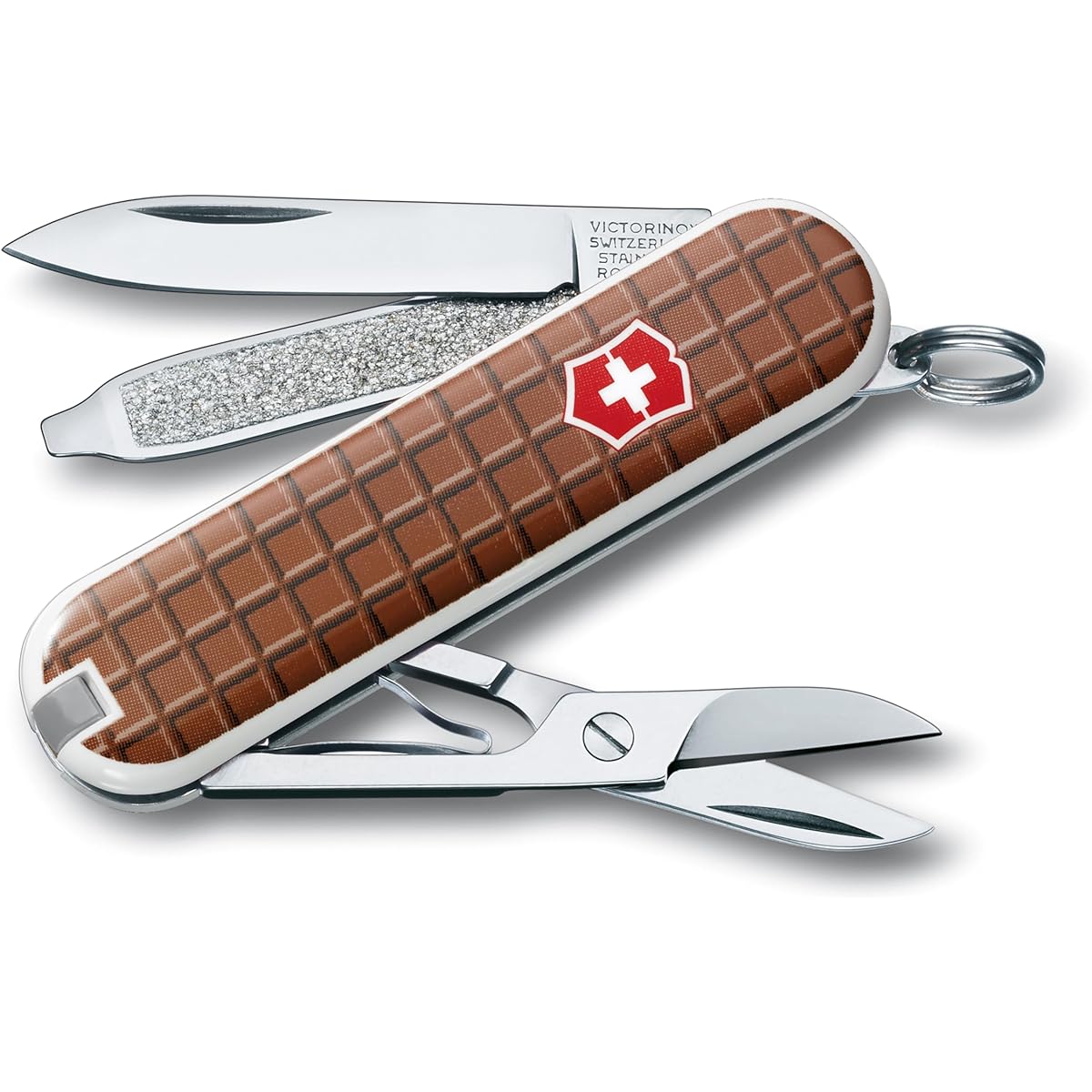 VICTORINOX Classic SD Chocolate Swiss Army Knife Multifunctional Knife Outdoor Camping Scissors with Flathead Screwdriver Equipped with Nail File Swiss Made Multi-Tool with 5 Functions Women Present Gift Small Compact Lightweight [Domestic Genuine Produc