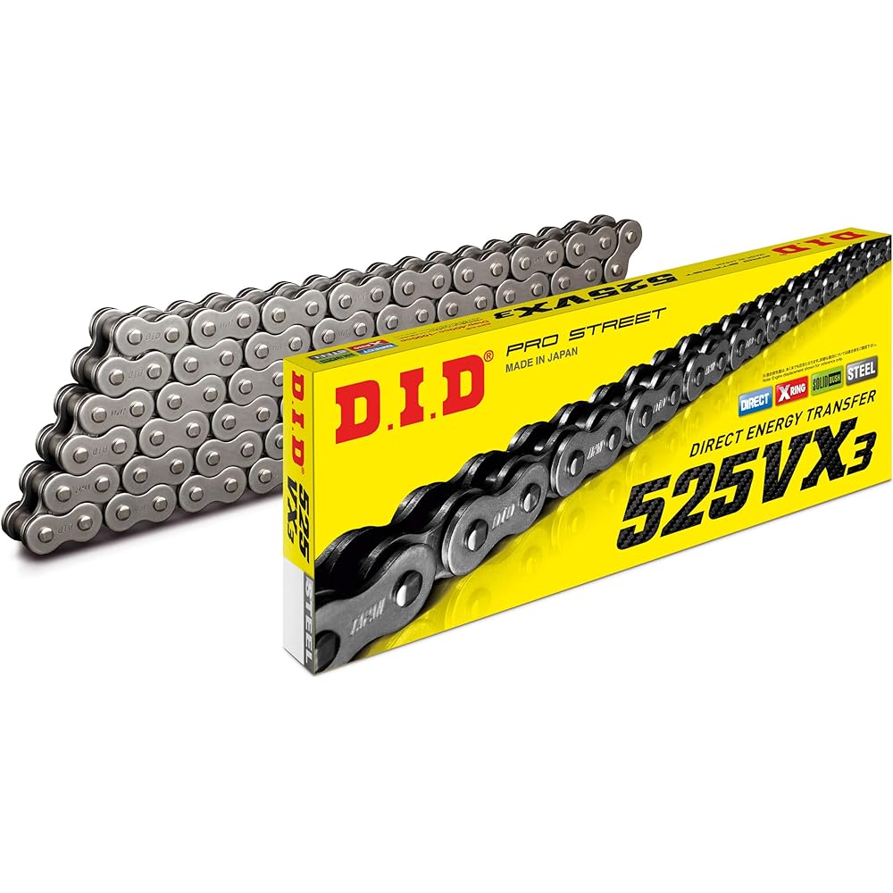 D.I.D Motorcycle Chain Caulk Joint Included 525VX3-130ZB STEEL Two Wheel Motorcycle