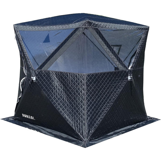 pastoral nomad Tent Sauna Sauna Tent Y220*D220*H200cm Sauna Home Sauna Panoramic View Tent Kids Space Disaster Prevention Tent Disaster Tent (Black)