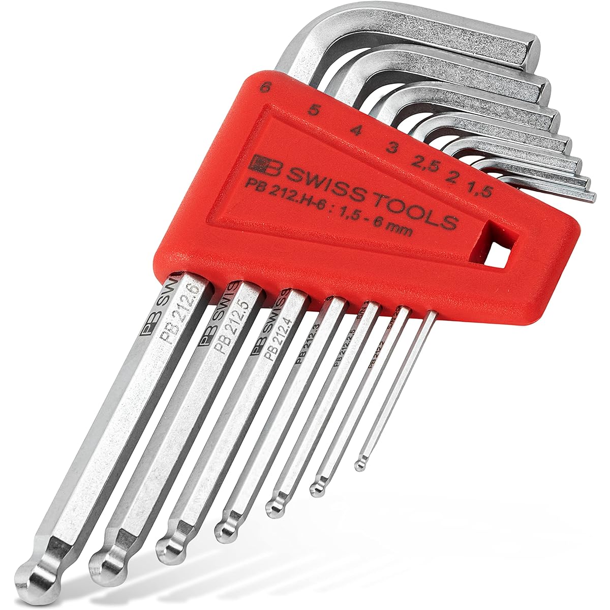 PB SWISS TOOLS PB Swiss Tools Hex Wrench Set with Ball 212H-6CN