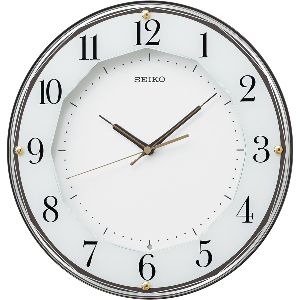 Seiko clock wall clock radio analog brown metallic KX213B SEIKO