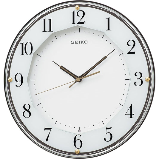 Seiko clock wall clock radio analog brown metallic KX213B SEIKO