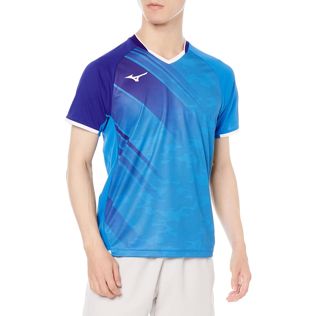 [Mizuno] Table Tennis Wear Game Shirt V-Neck Sweat Absorbent Quick Drying Dynamotion Fit JTTA Officially Approved 82JA2101