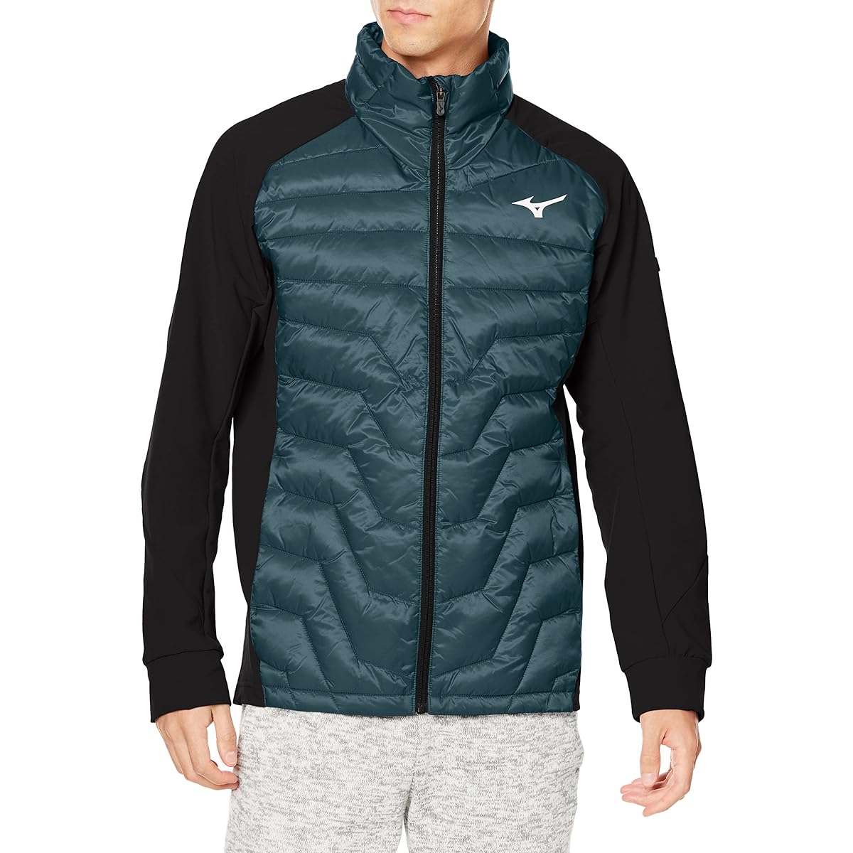 Mizuno 32ME2535 Men's Training Wear, Techfill Hybrid Jacket, Heat Retention, Moisture Absorption, Heat Generation, Water Repellent