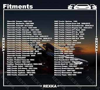 REXKA 15 set M8-1.25 Push-out U Nut & Body Bolt Screw Kit GM Ford Chevrolet Vuick GMC Cadillac Hummer All-Zemobil Pont Ack Sutter for Track