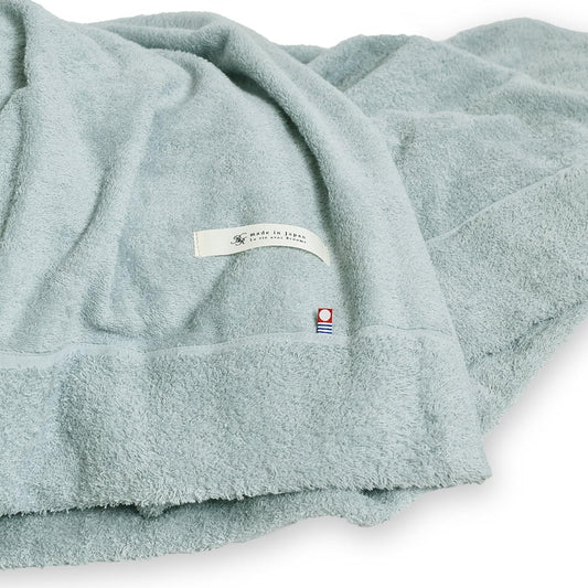 Imabari Towel Blanket, Colorful Karoquette, Single, Approximately 140 x 190cm, 100% Cotton, Thick, Made in Japan (Sky Gray)