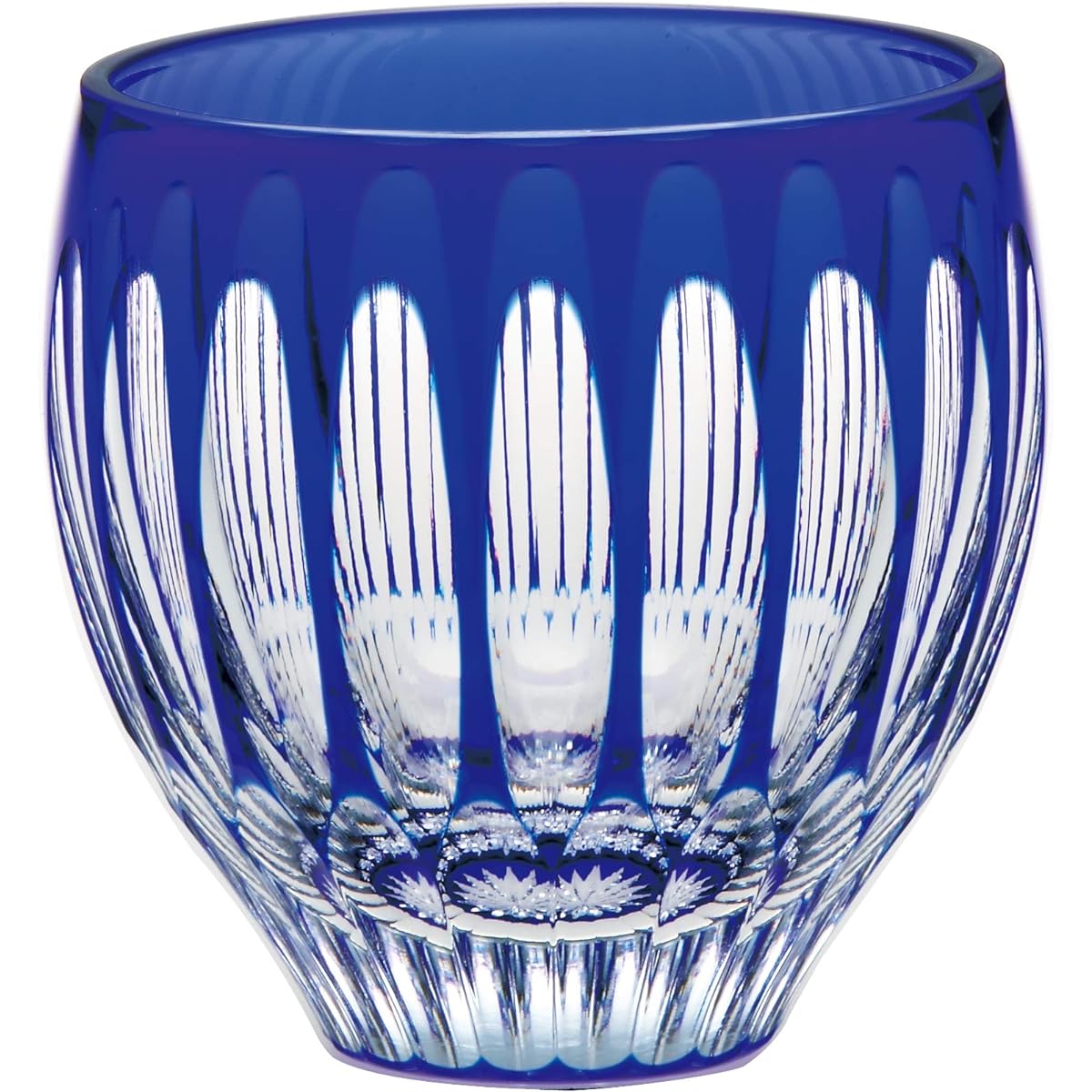 Toyo Sasaki Glass Sake Glass Blue 140ml Cup Yachiyo Kiriko Water Ball LS19762SULM-C744