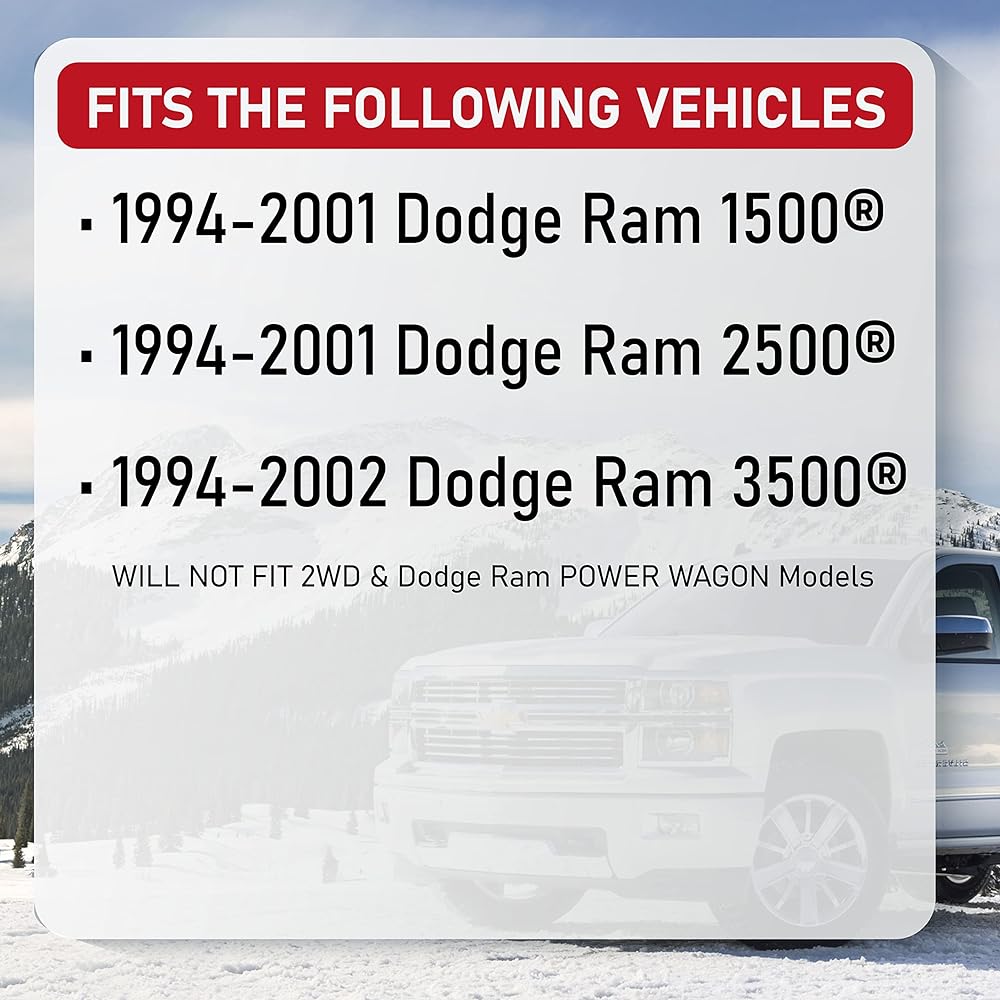 Steering Gear Box Stabilizer Kit -Compatible with Daddylum Model -1994, 1995, 1996, 1997, 1998, 2000, 2001 RAM 1500, 94-02 RAM 2500, 3500 4WD -Steering Blace Bar -Death Woble Fix -4X4.