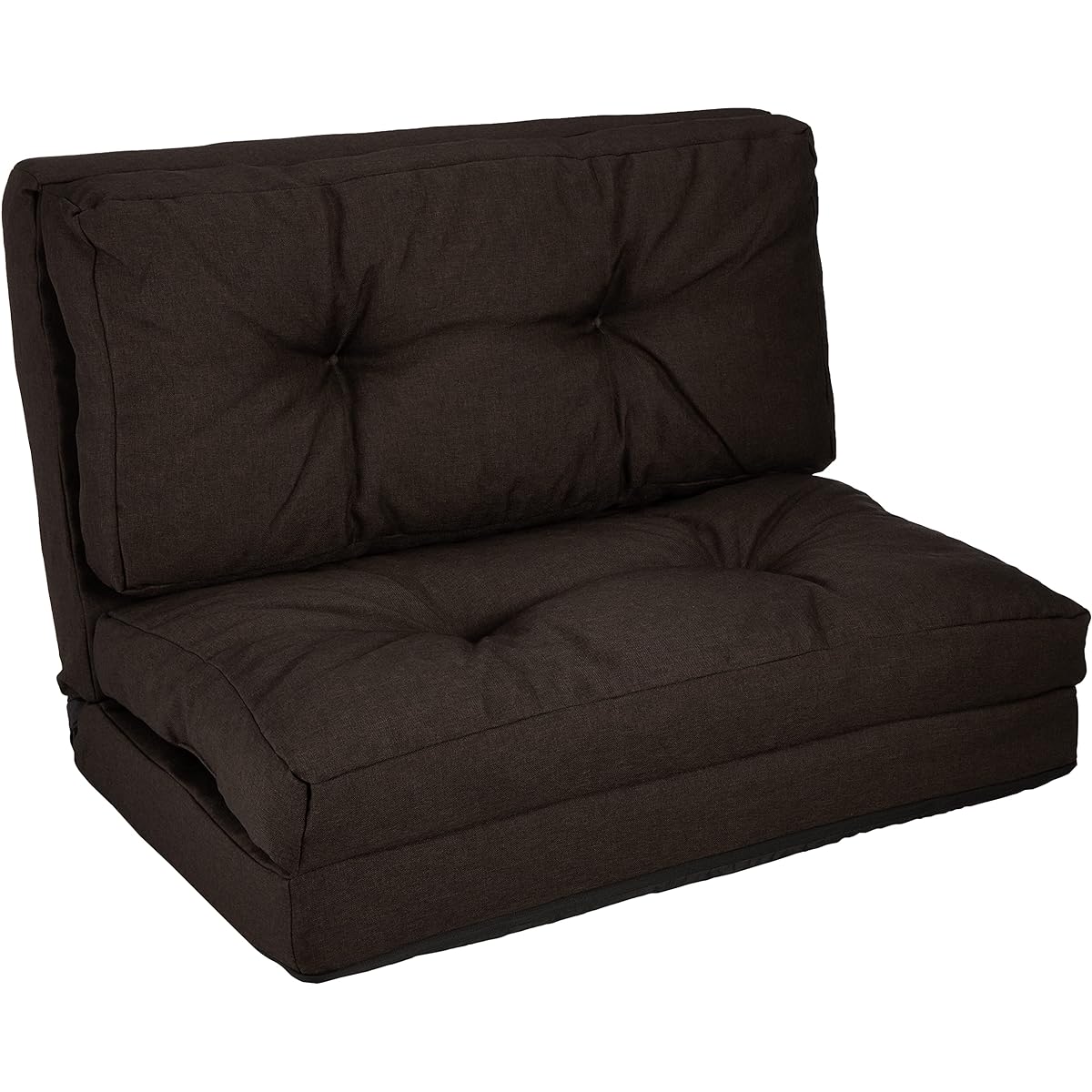 Iris Plaza Sofa Bed, Multi-Use 3WAY, Width 90cm, 14 Levels of Reclining, Seat Chair, 1 Seater, Folding Sofa, Width Approx. 90 x Depth Approx. 66-205 x Height Approx. 12-61cm, CG-4A-90 Brown