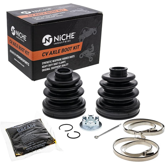 NICHE Front Rear CV Axle Boot Kit for Arctic Cat 650 1000 Wildcat Trail Sport 700 Replaces 2436-112