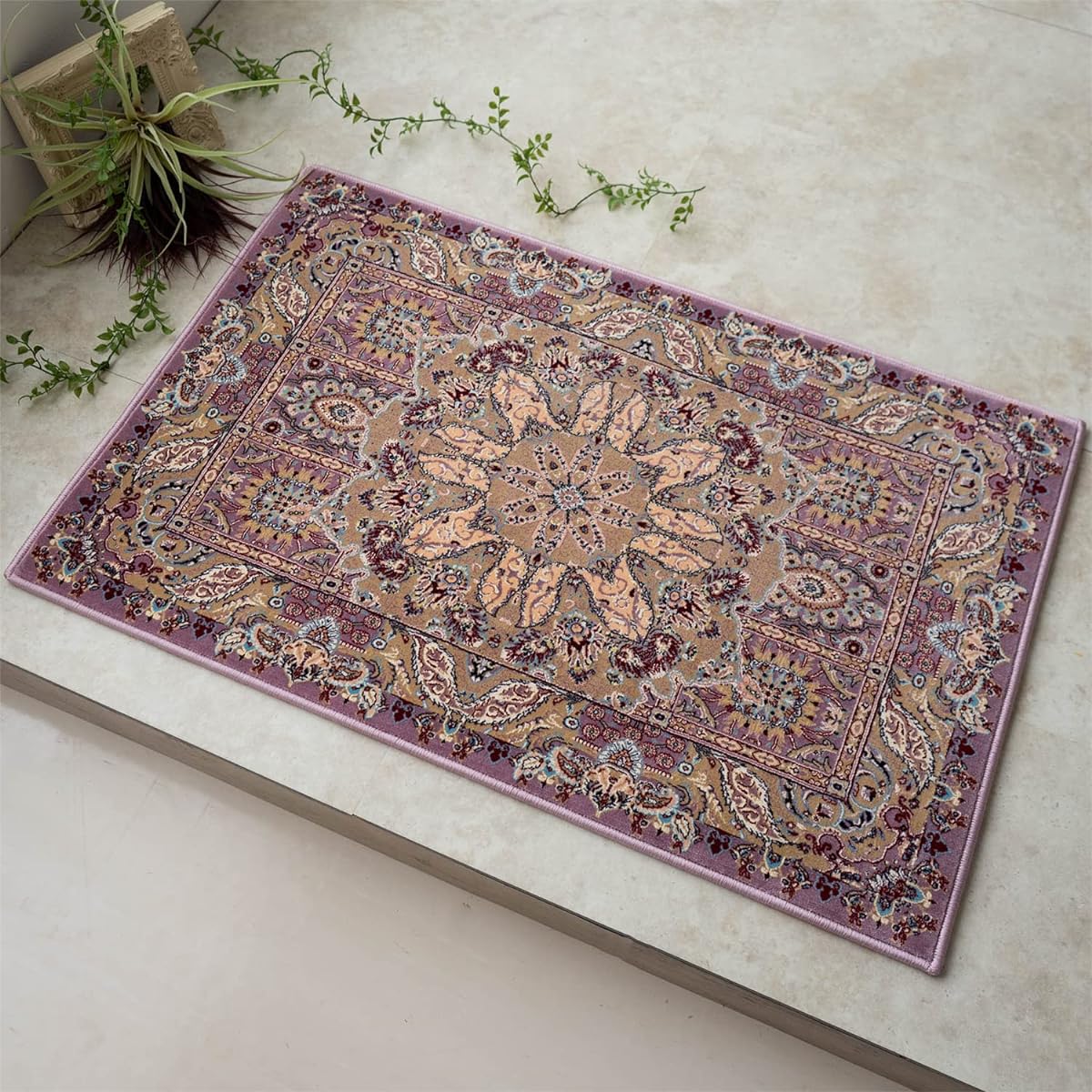 Sayan Sayan Medallion Royal Tapis Entrance Mat 60x90 cm Pink Egypt Wilton