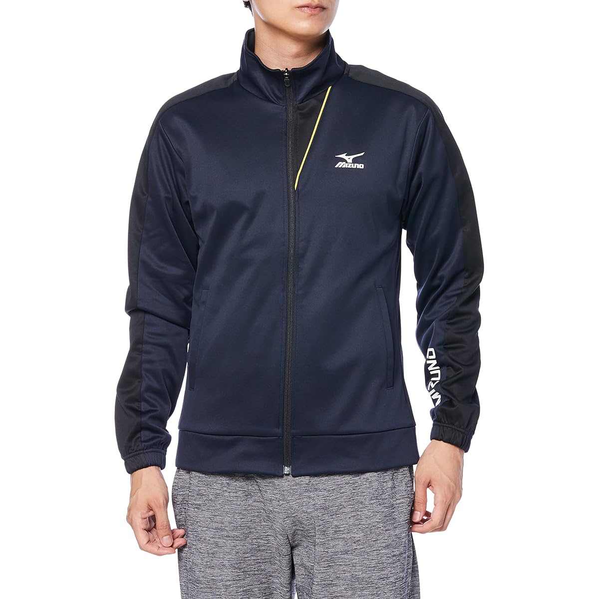 Mizuno K2JC2510 Men's Training Wear, Brushed Lining Jersey Shirt, Warm-up Jacket