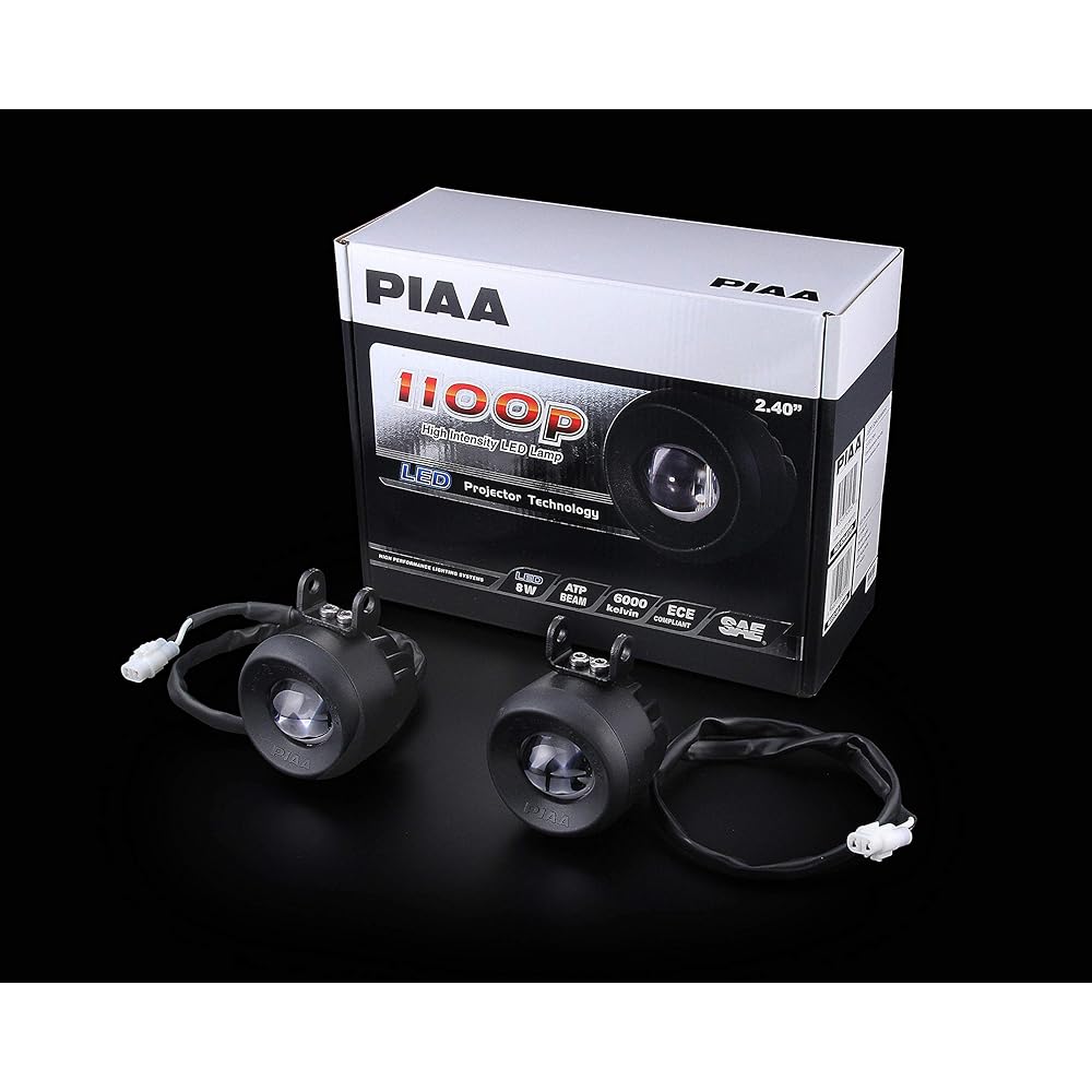 PIAA Retrofit Lamp LED Fog Light Distribution 6000K 3800cd 1100P 2 Pieces 12V/8W Earthquake Resistant 10G, Waterproof/Dustproof IPX7 Compliant ECE, SAE Standards Compliant DK119X
