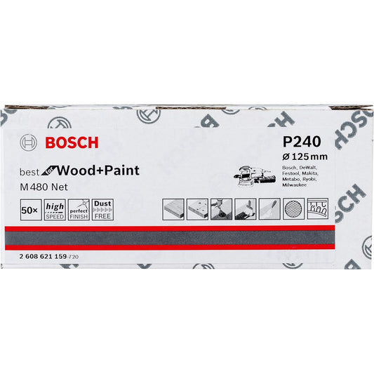 BOSCH Net Sanding Disc 125mmφ #240 (50 pieces) 2608621159