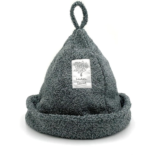 [PEAKS&TREES] Sauna Hat, Sauna Towel, Made in Imabari, Supervised by Finland, Towel, Men's, Women's, Sauna Cap, High Heat Resistance, Prevents Hair Dryness, Prevents Hot Flashes, Unisex (Sauna Hat kahvi (Black))
